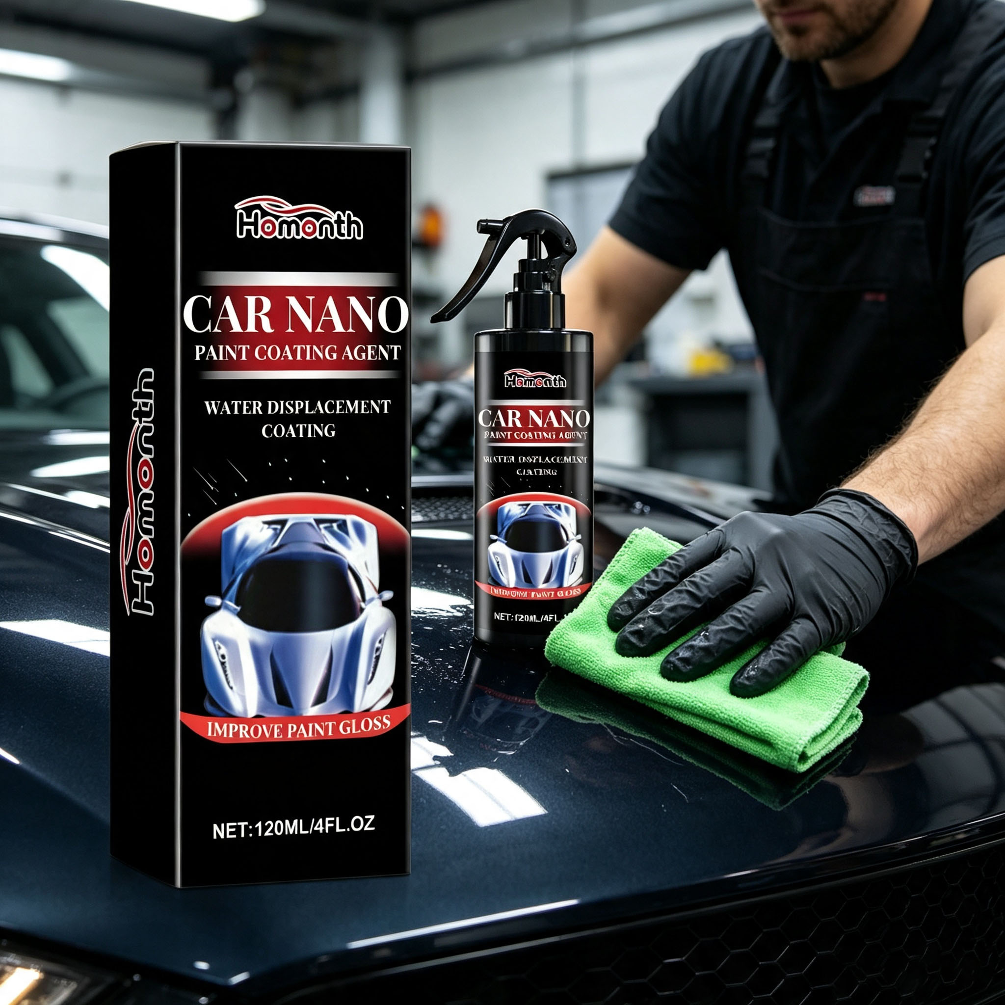 สเปรย์เคลือบนาโนสำหรับรถยนต์ H - Nano Liquid Coating บทวิจารณ์และราคา