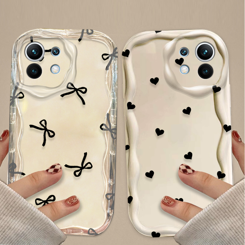 เคสลายโบว์สีดำรูปหัวใจสำหรับ X - Xiaomi Poco X6 บทวิจารณ์และราคา
